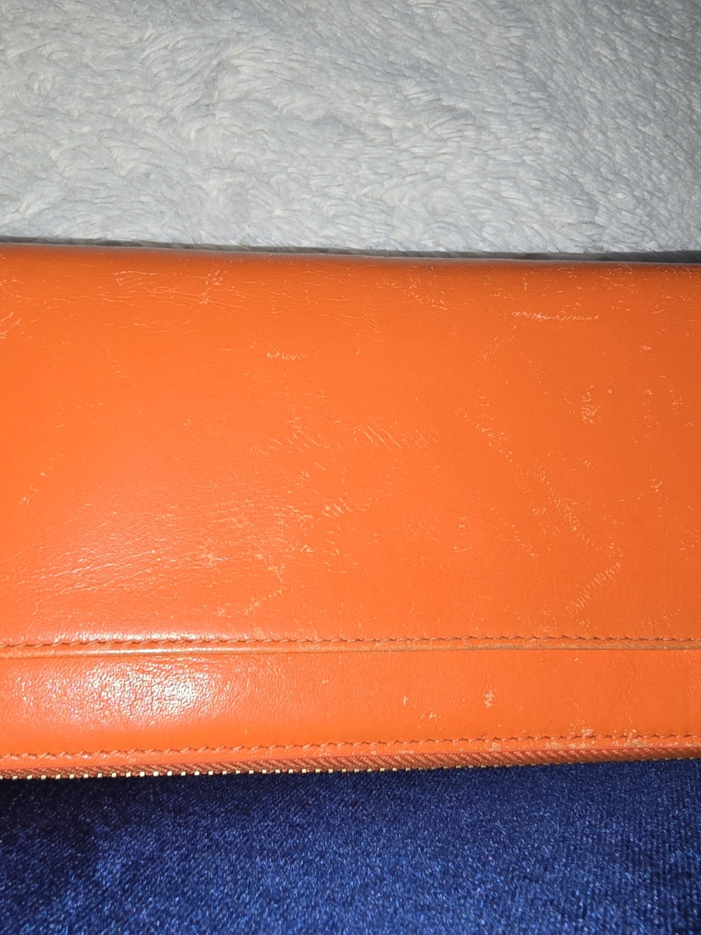 Kate Spade New York Orange Zip Wallet W/ NWT BANGLE - Picture 4 of 10